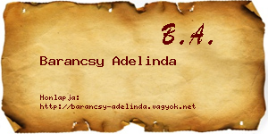 Barancsy Adelinda névjegykártya